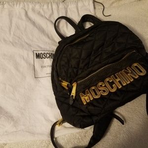 NWOT Mochino Black Quilted Backpack